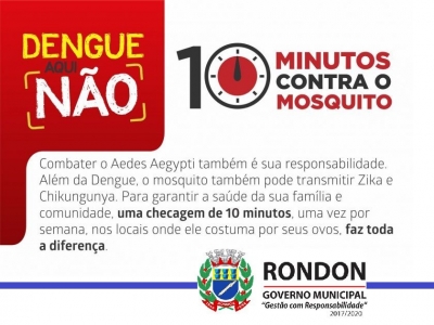 10 minutos contra o mosquito Aedes aegypti