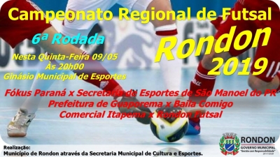 6ª Rodada do Campeonato Regional de Futsal