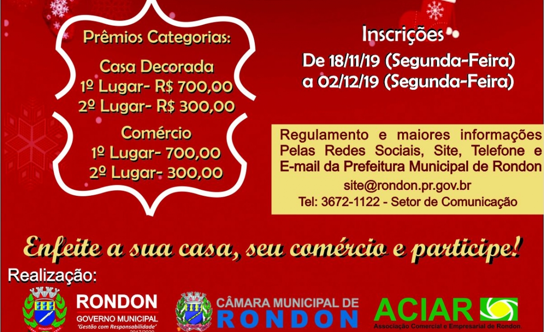 Lançamento Do Concurso Natal Criativo Em Rondon