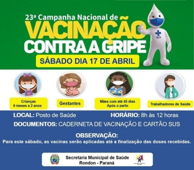 23ª CAMPANHA NACIONAL DE VACINAÇÃO CONTRA A GRIPE