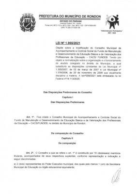 NOVO DECRETO MUNICIPAL Nº 5594/2021