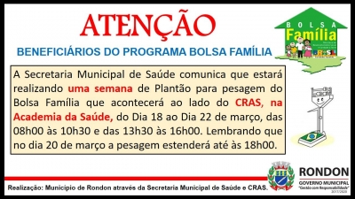 Informação aos Beneficiários do Programa Bolsa Família