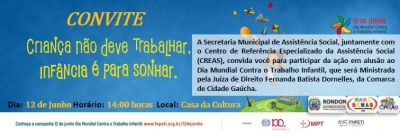 Palestra em Alusão ao Dia Mundial Contra o Trabalho Infantil