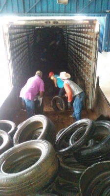 Cerca de 10 toneladas de pneus inservíveis são recolhidos em Rondon