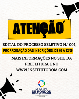 EDITAL DO PROCESSO SELETIVO