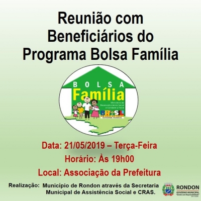 Reunião com Beneficiários do Programa Bolsa Família